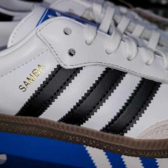 Adidas Samba Originals OG White/Black IE3675 Big Kids J Sz 6 / Women's Sz 7/7.5 - Picture 14 of 16